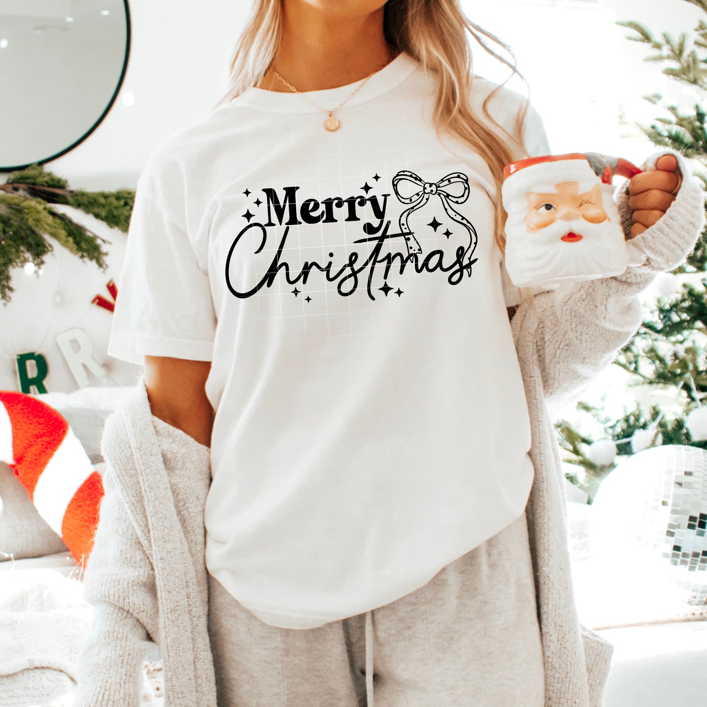 Merry Christmas White Transfer