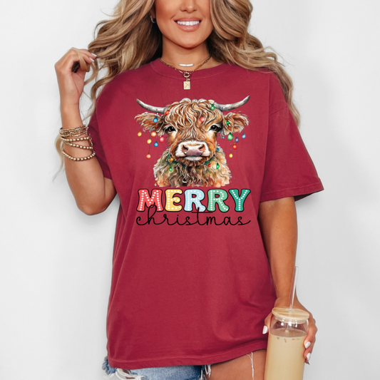 Merry Christmas Cow Transfer