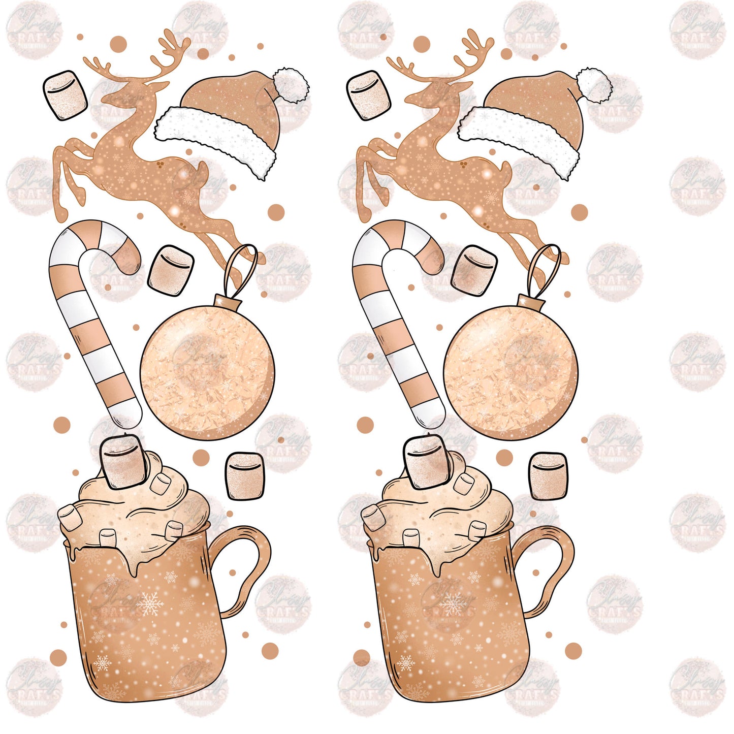 Merry Christmas Pink Sparkle Sleeve Transfer