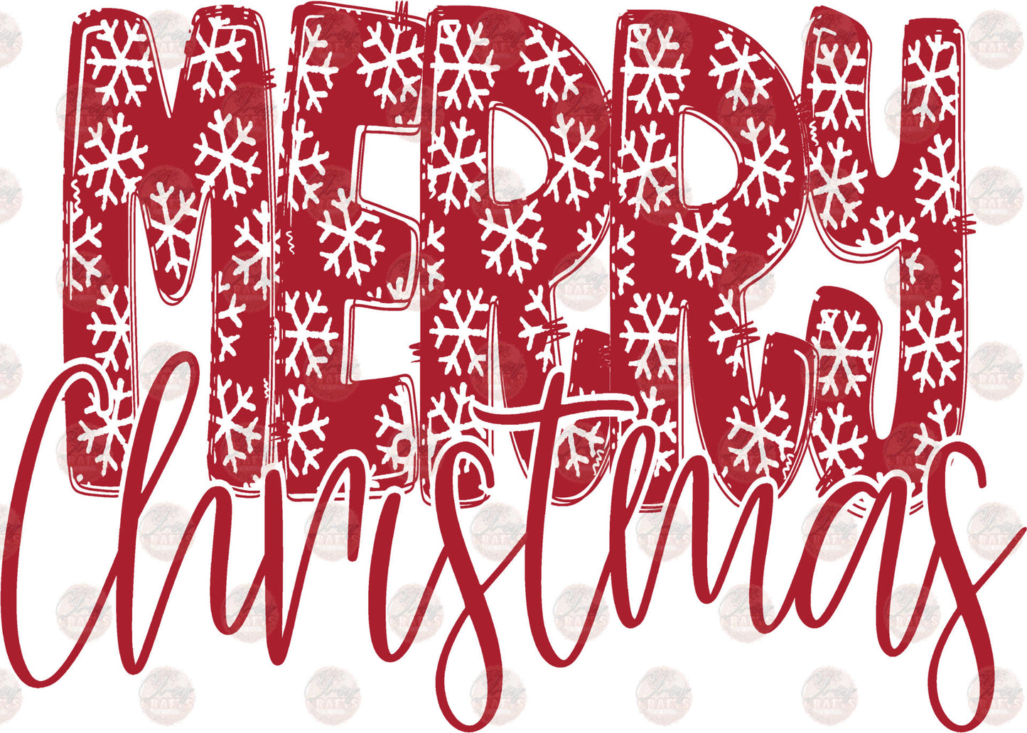 Merry Christmas Red Transfers