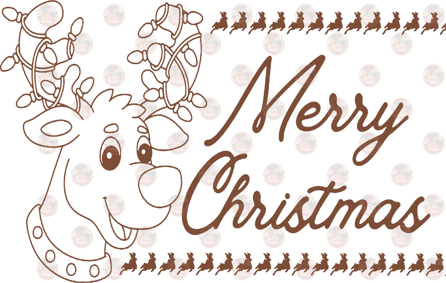 Merry Christmas Reindeer Transfers