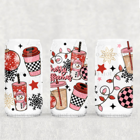 Merry Coffeemas 16 Oz Libbey Wrap Transfer