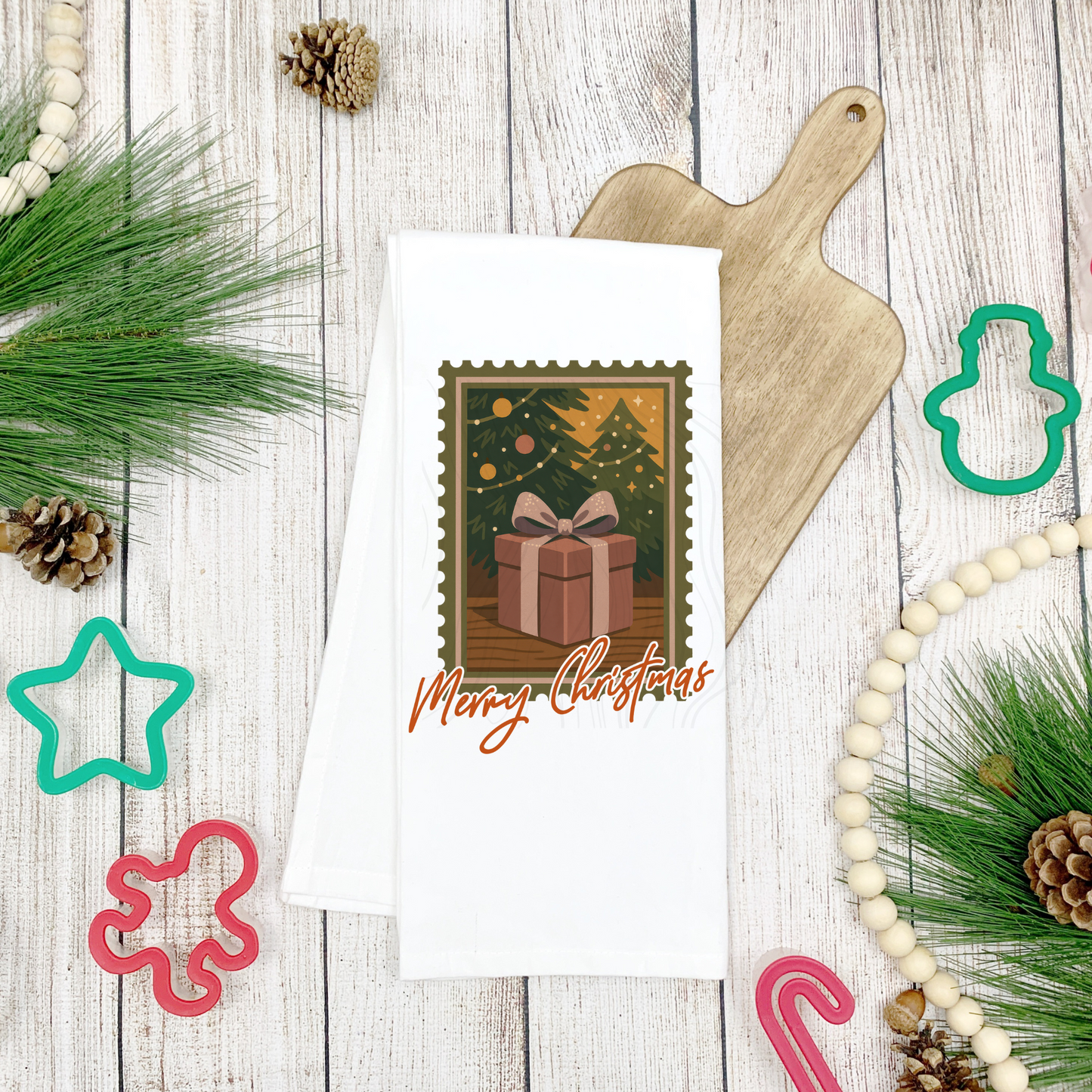Merry Gift Tea Towel Transfer