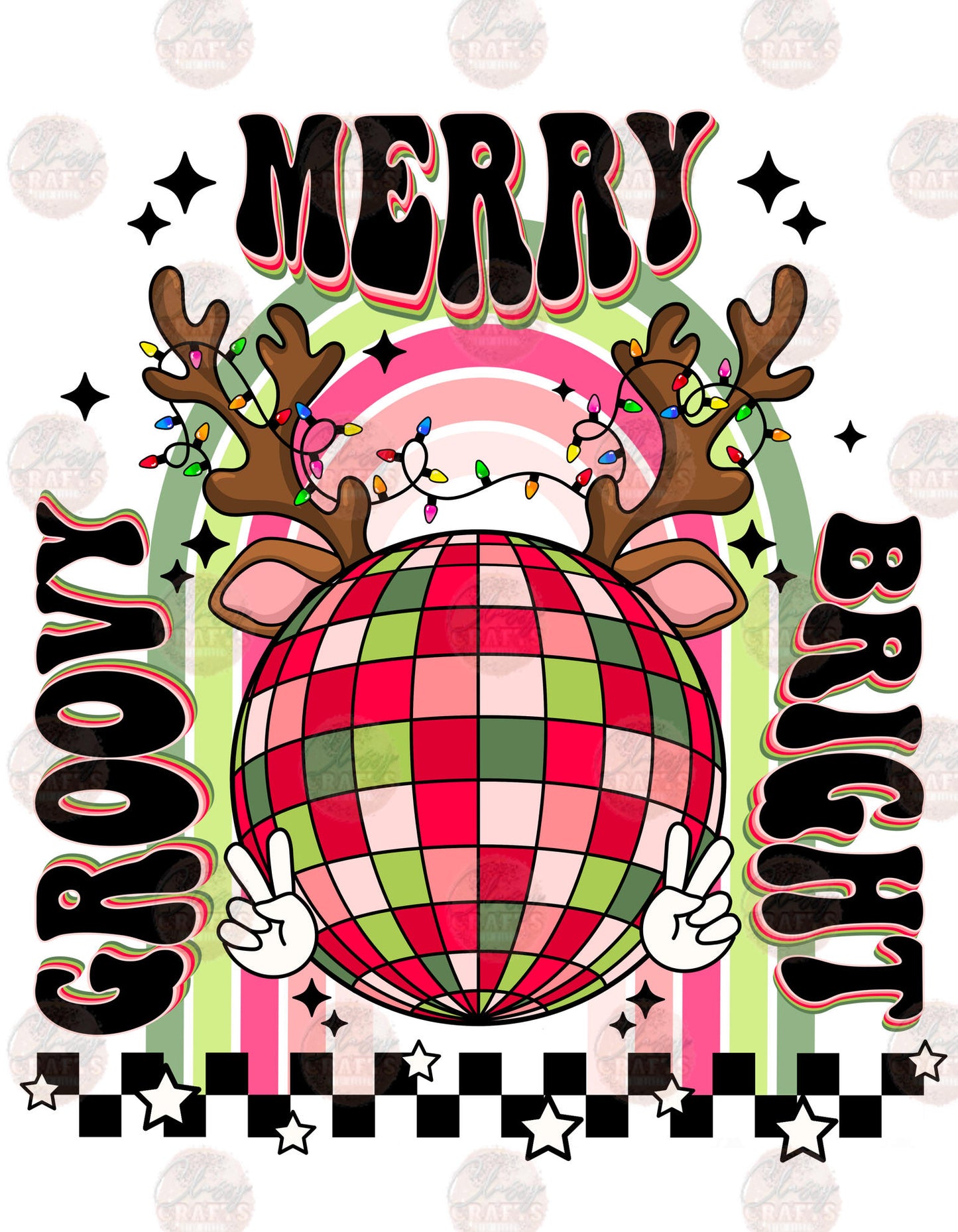 Merry Groovy Christmas Transfer
