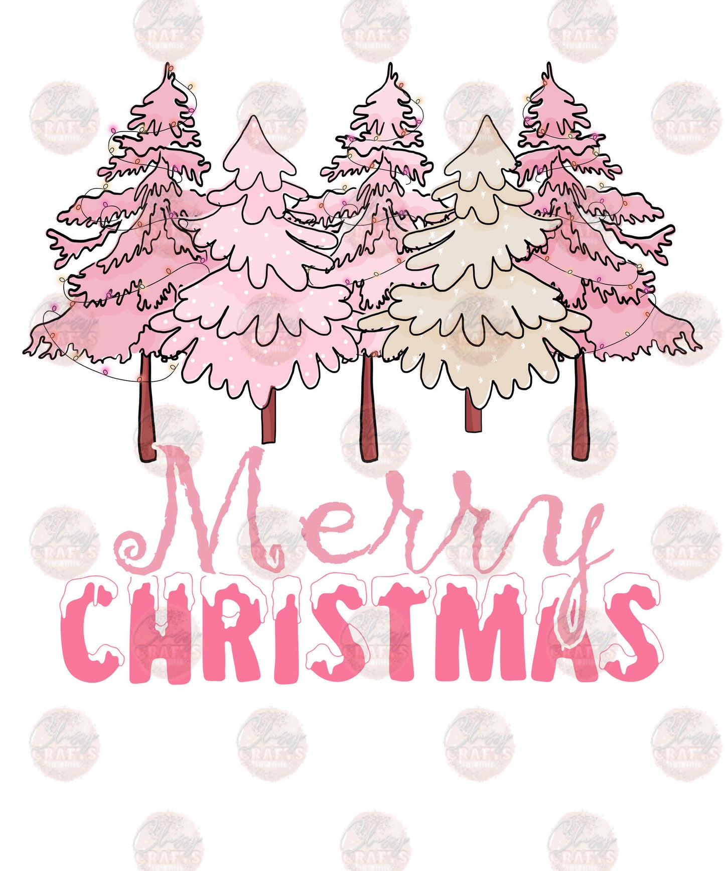 Merry Pinky Christmas Tranfser