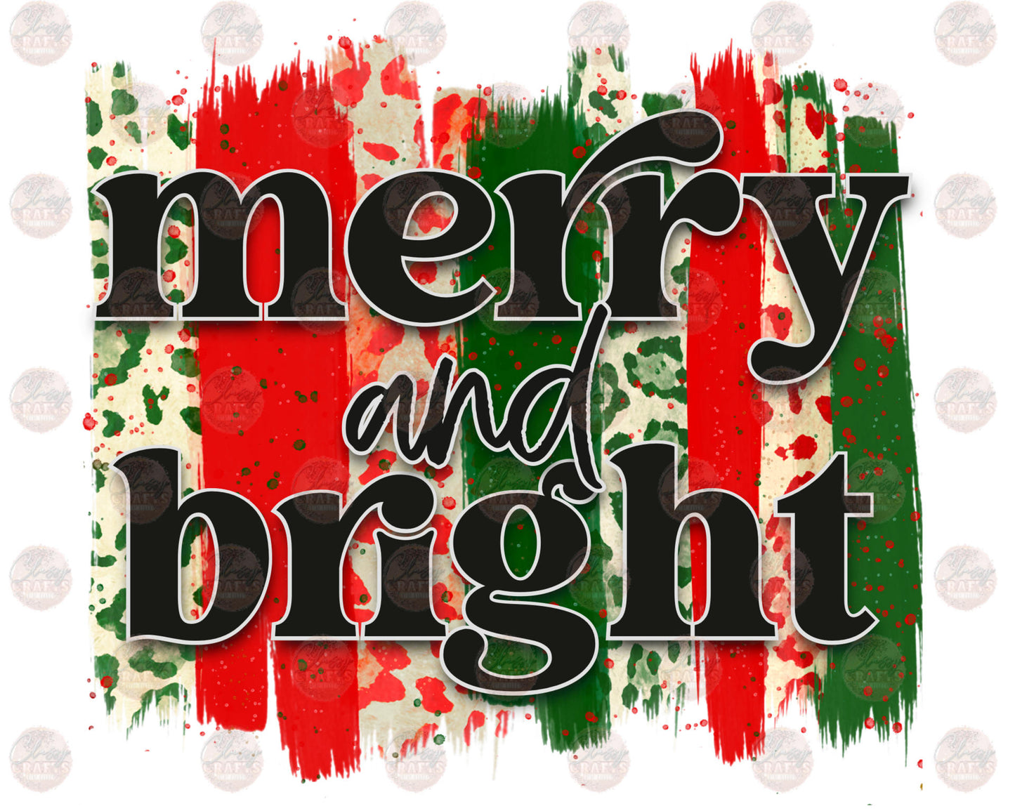 Merry & Bright Brush Stroke Transfer