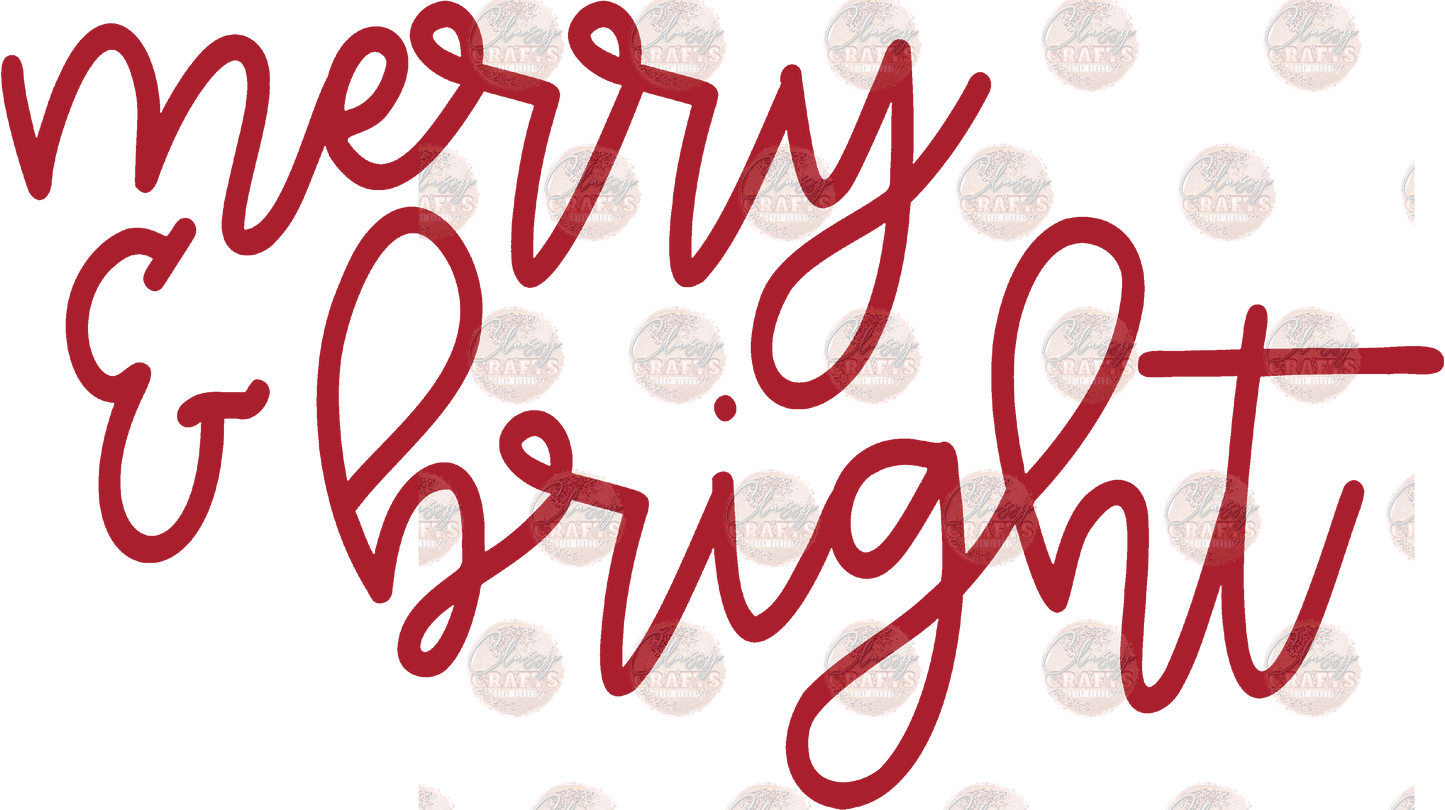 Merry & Bright In Red Transfer