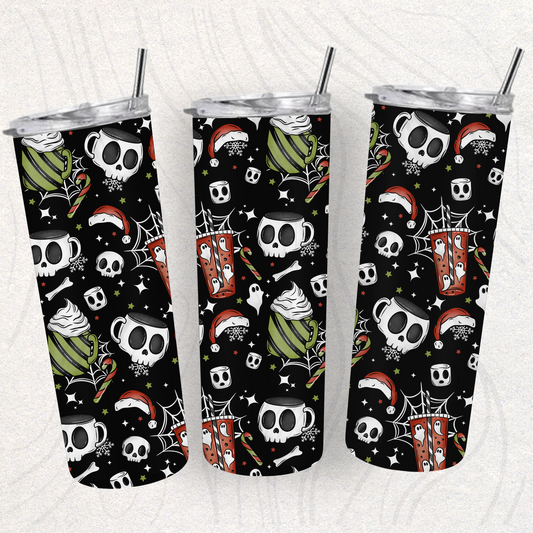 Merry Creepmas Coffee Black Seamless Transfer