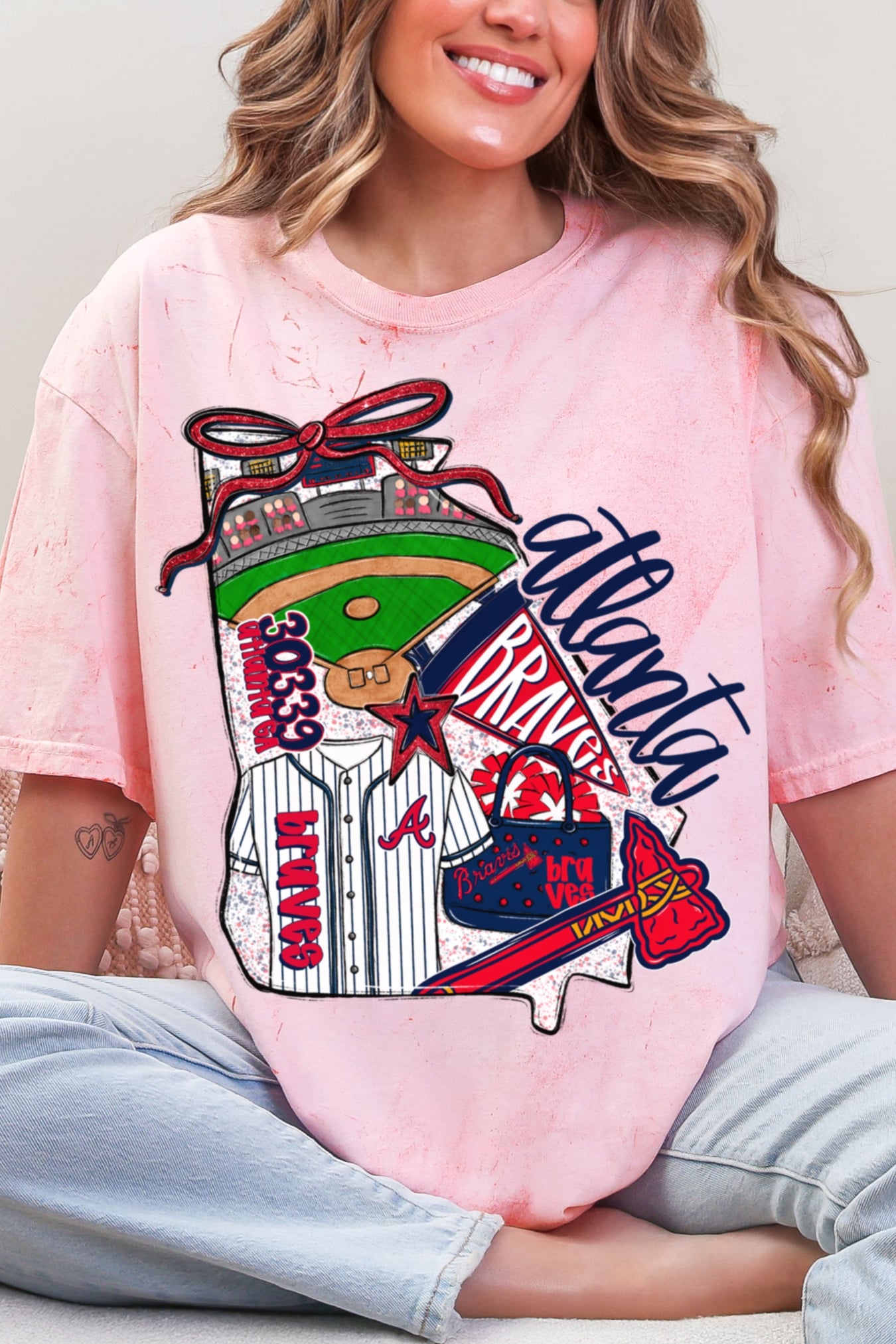 Braves Game Day Coquette Transfer