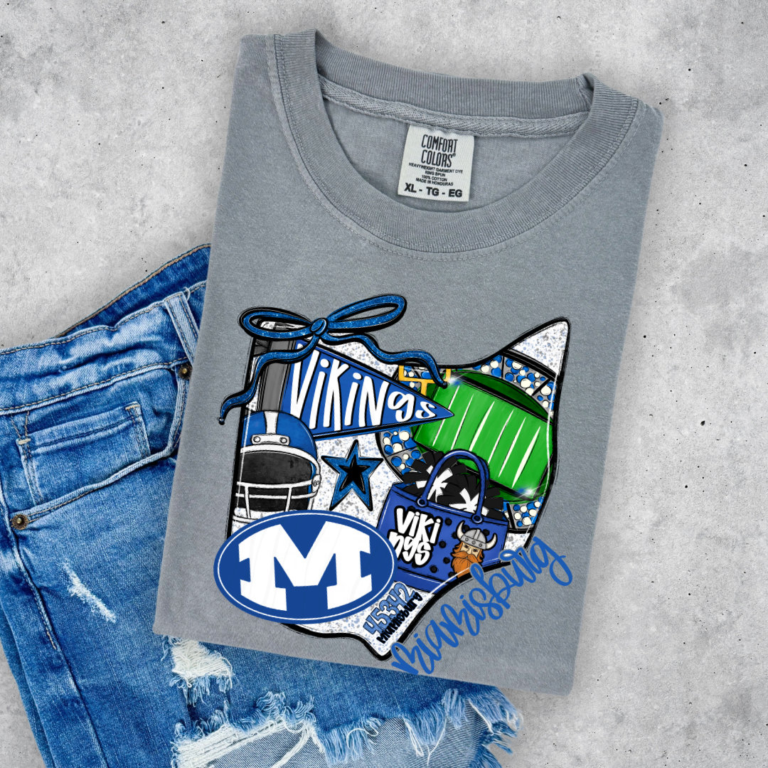 Miamisburg Vikings Game Day Coquette Transfer