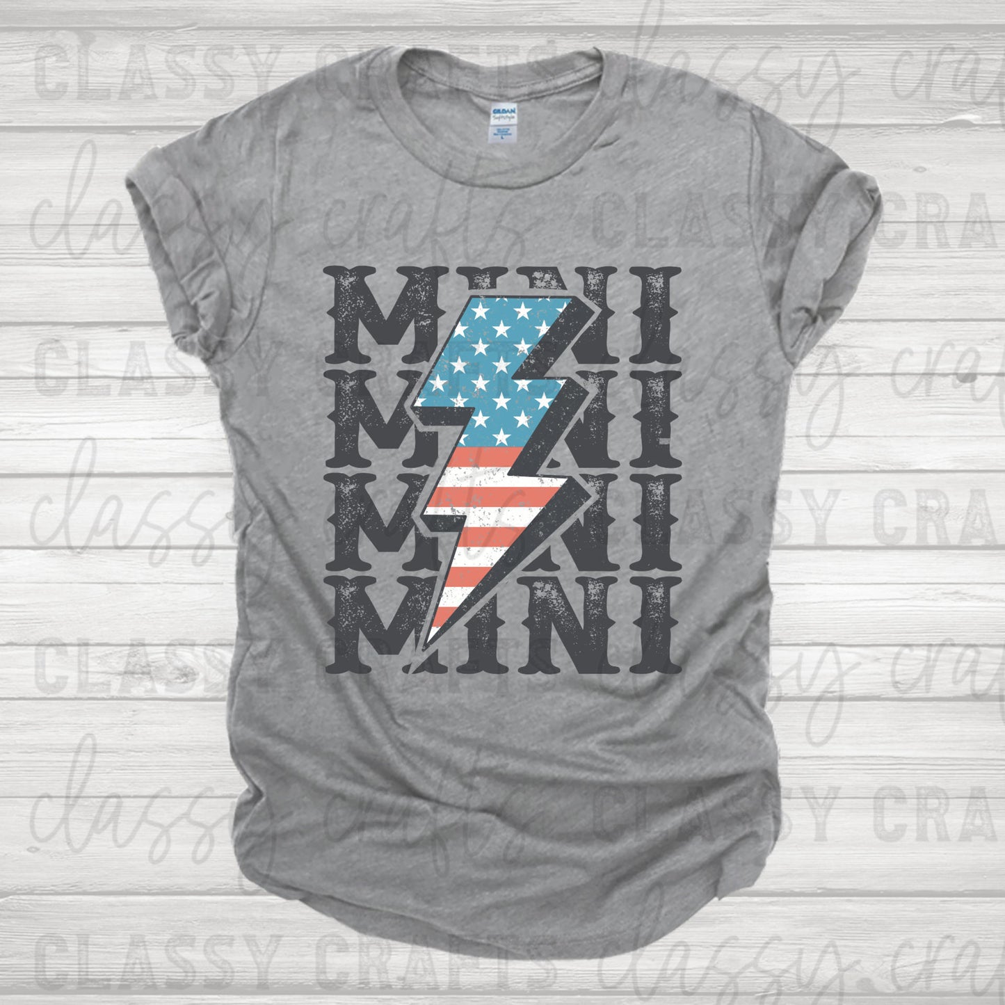 Mama And Mini America Blue Bolt Transfer