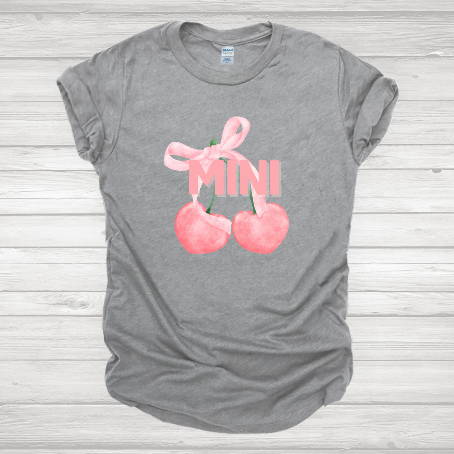 Mama and Mini Pink Cherries Transfer