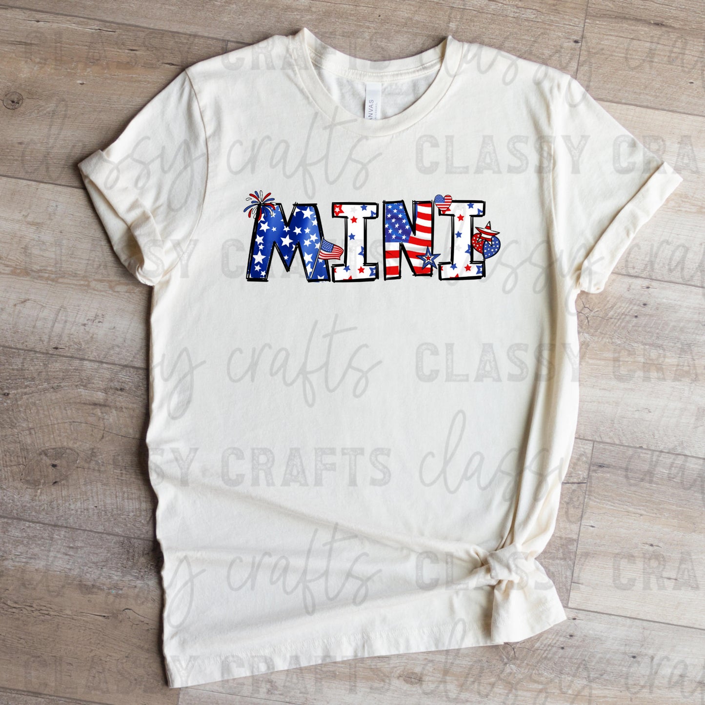 Mama and Mini Stars and Stripes Transfer