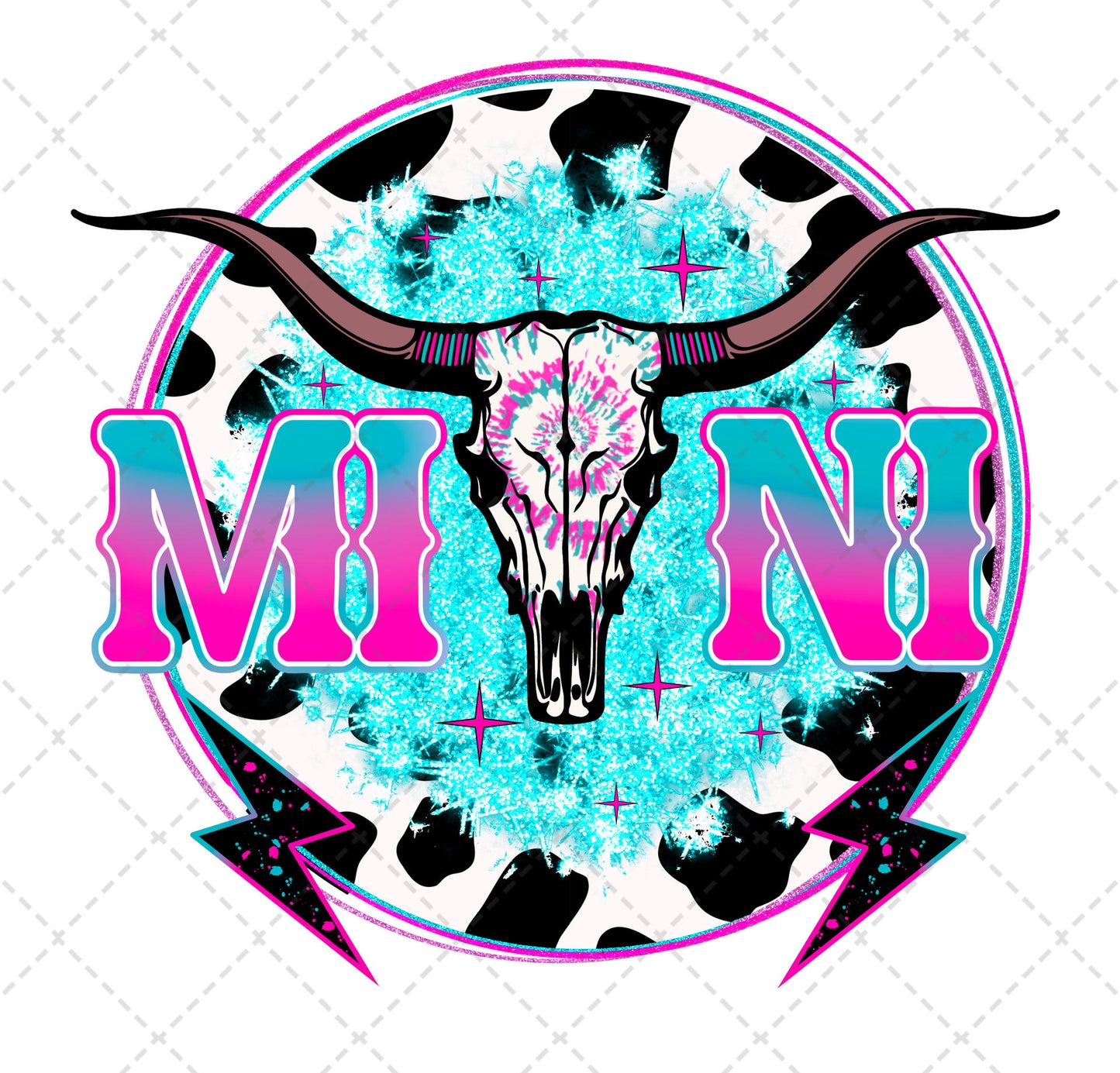 Mama and Mini Retro Bull Transfer