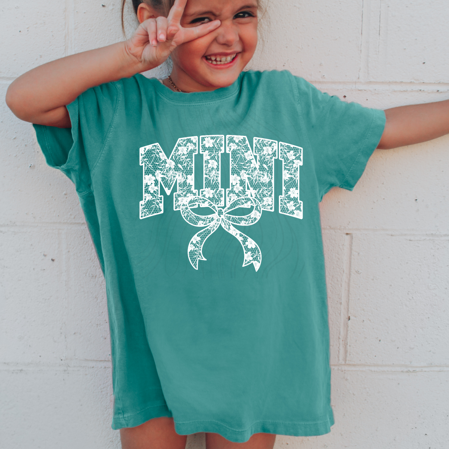 Mama Or Mini White Lace Transfer