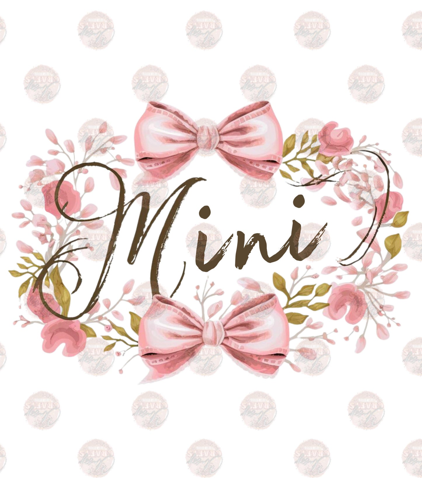 Mama and Mini Bows Transfer