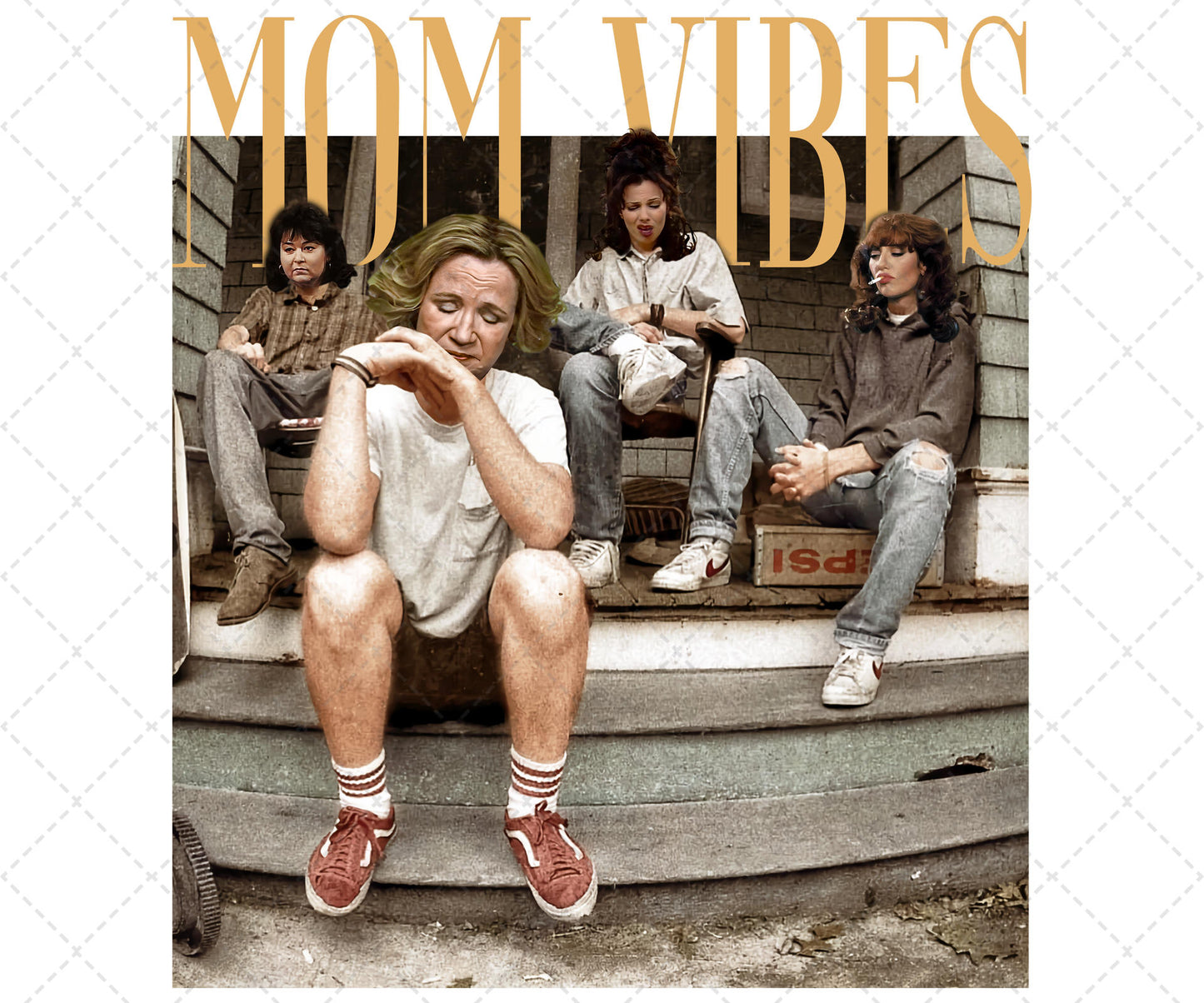 Mom Vibes Thug Life Transfer