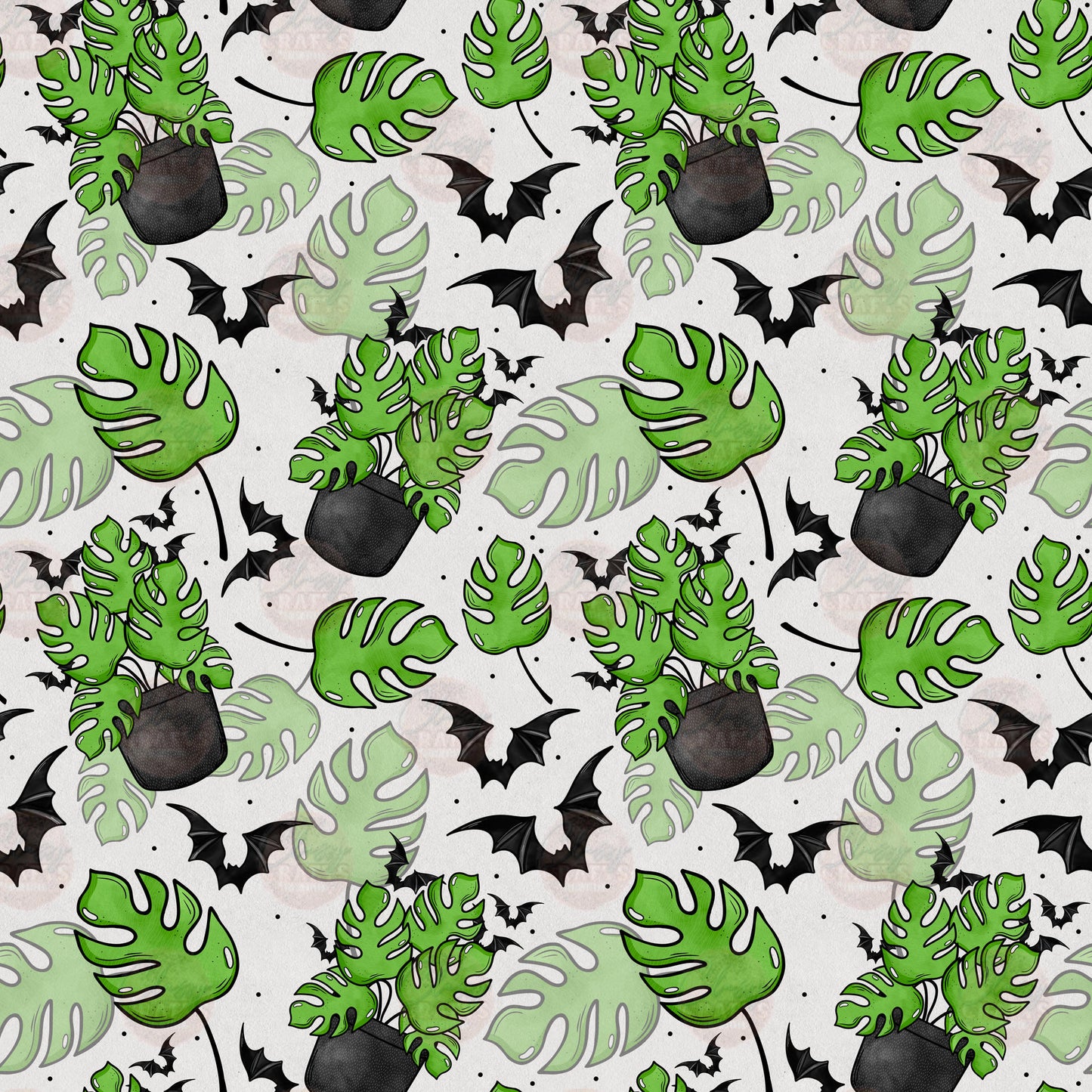 Monstera Bat Seamless Wrap