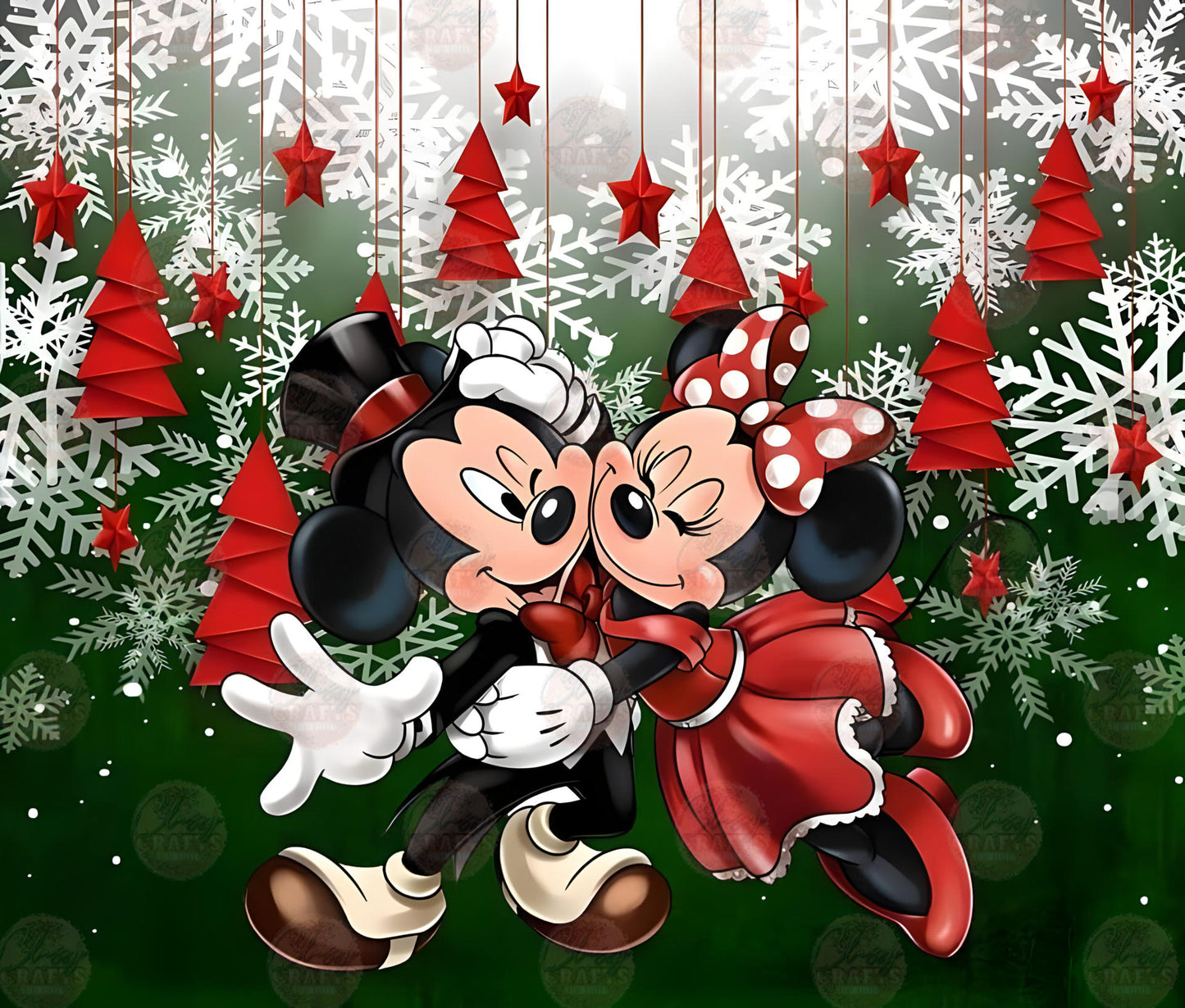 Mouse Christmas Cartoon Tumbler Wrap