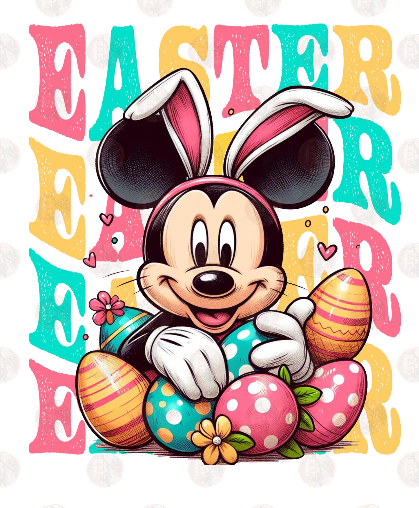 Mouse Easter Transfer ** TWO PART* SOLD SEPARATELY**