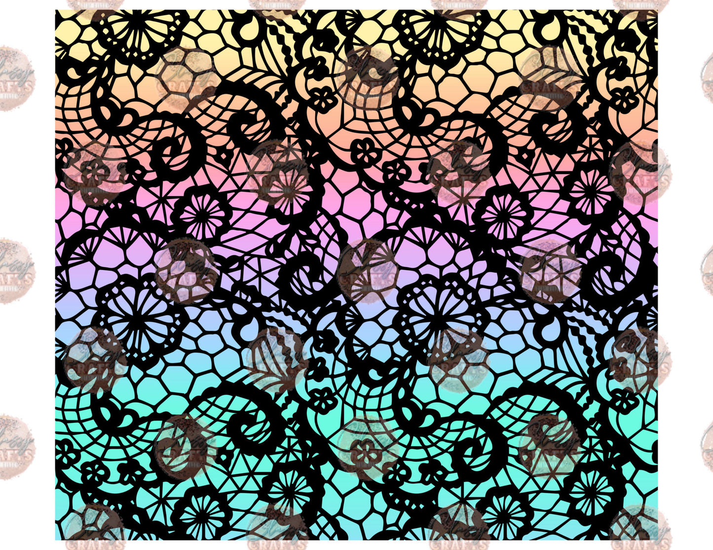 Multicolor Lace Tumbler Wrap