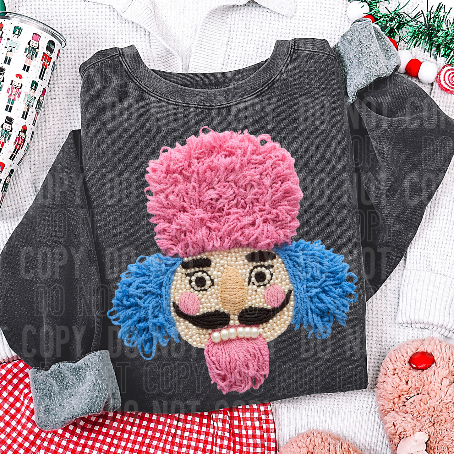 NUTCRACKER PINK BLUE PEARLS TRANSFER