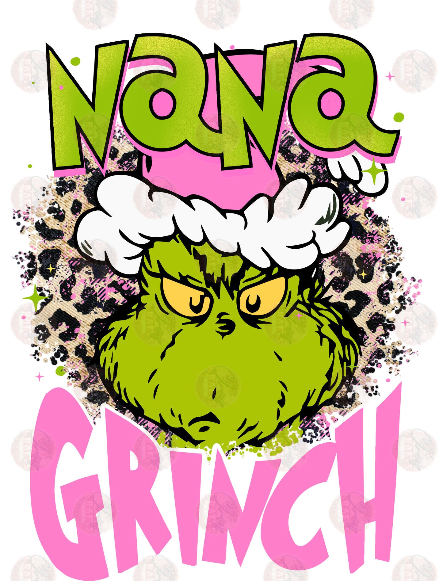 Nana Grump Leopard Transfer