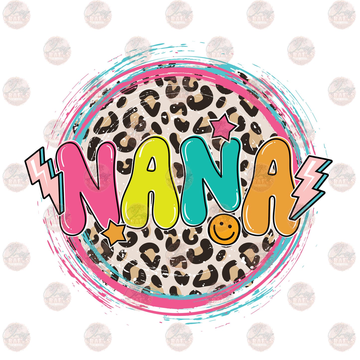 Nana Leopard Retro Transfer