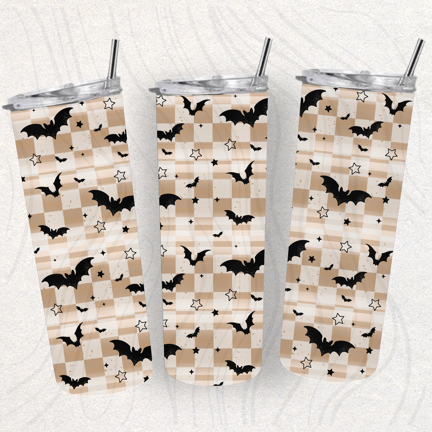 Neutral Checkered Bats Seamless Transfer