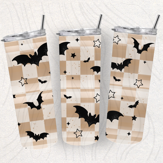Neutral Checkered Bats Seamless Transfer
