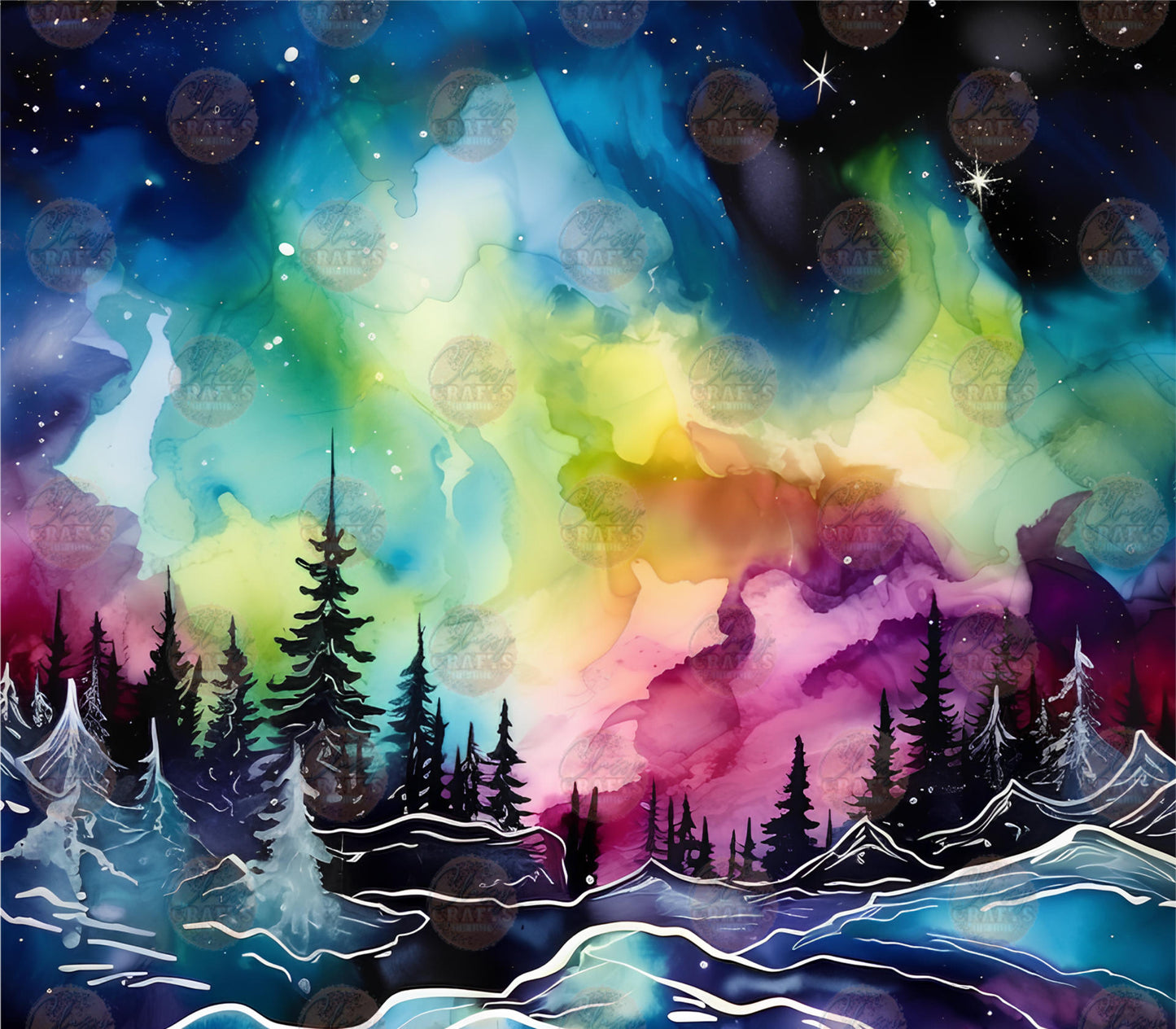Northern Lights Tumbler Wrap