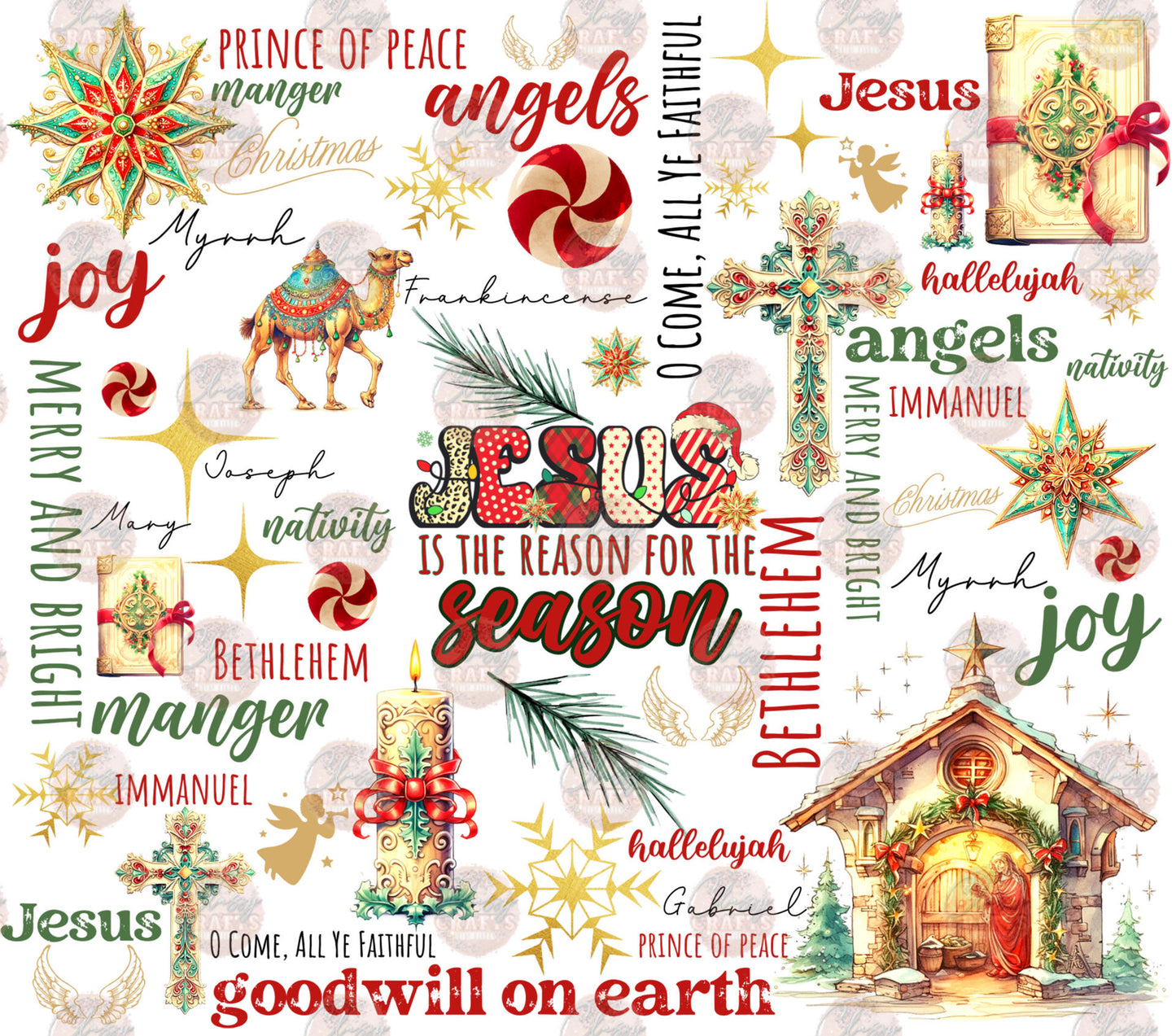Nothing But Christmas Tumbler Wrap