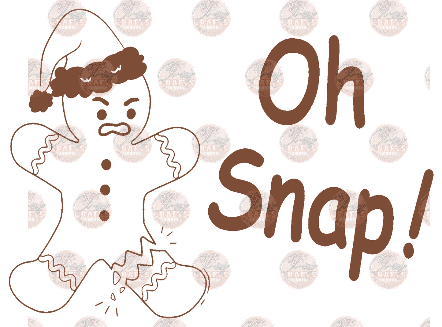 Oh Snap Brown Transfer