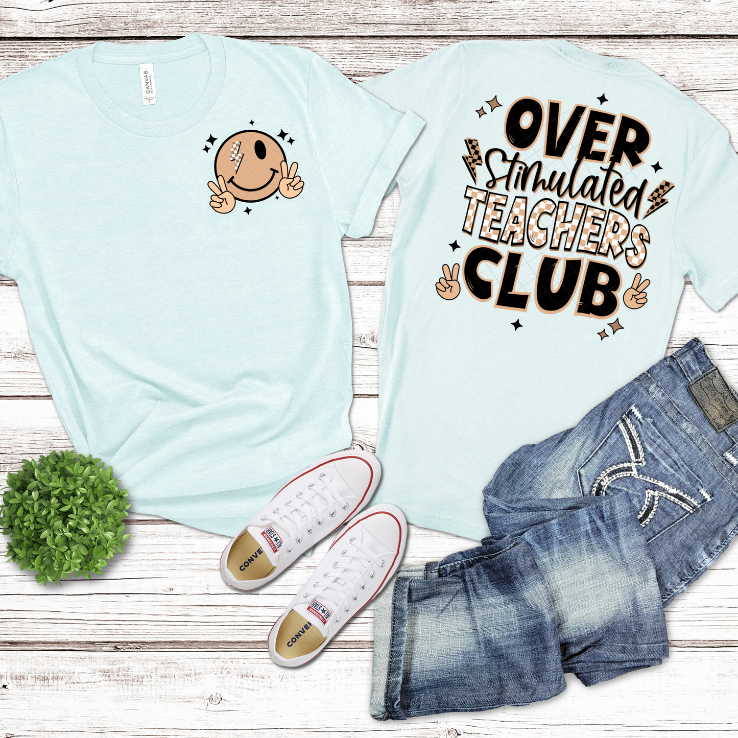 Over Stimulated Teacher Tan **TWO PART* SOLD SEPARATELY** Transfer