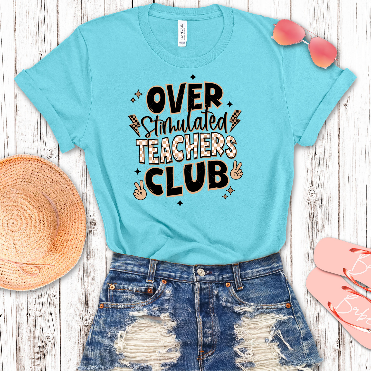 Over Stimulated Teacher Tan **TWO PART* SOLD SEPARATELY** Transfer