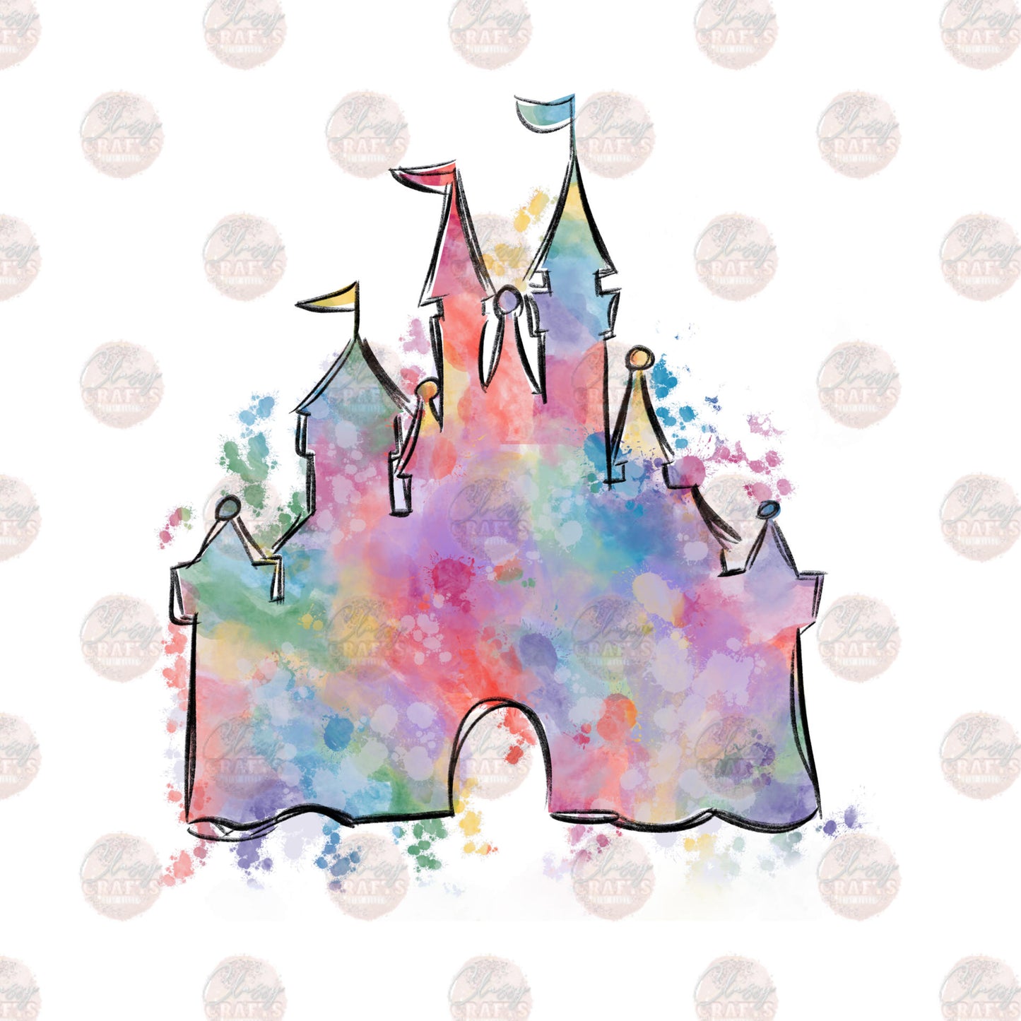 Pastel Castle Transfer