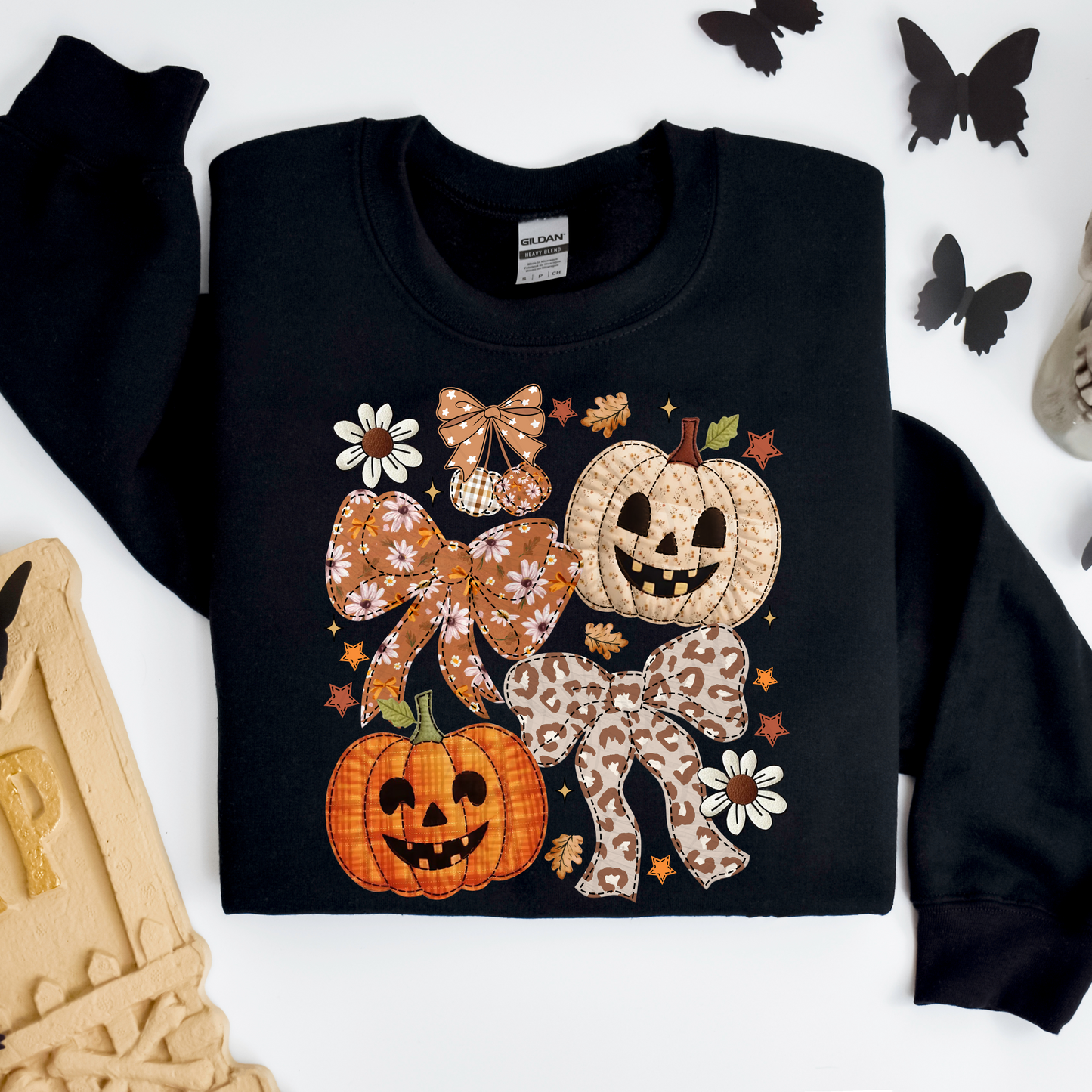 Patchwork Pumpkins Transfer