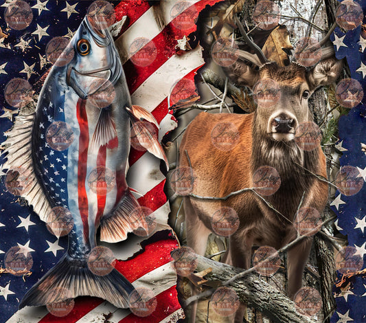 Patriotic Hunting Tumbler Wrap