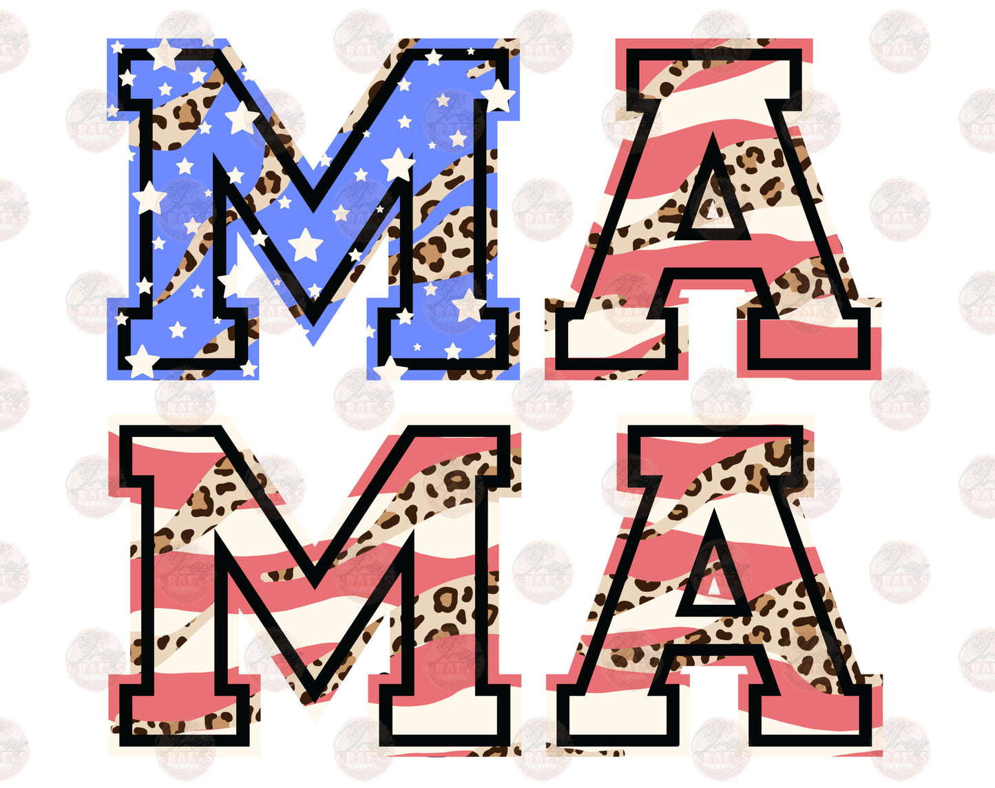 Patriotic Leopard Mama Transfer