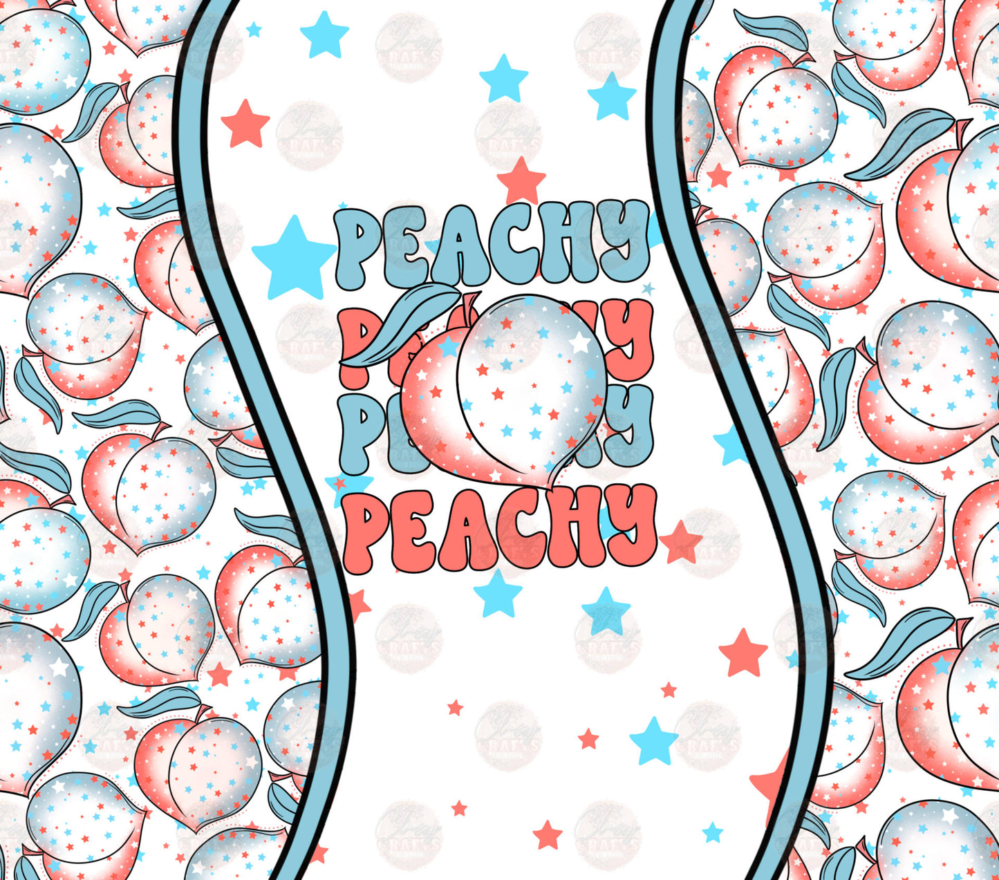 Patriotic Peachy Tumbler Wrap