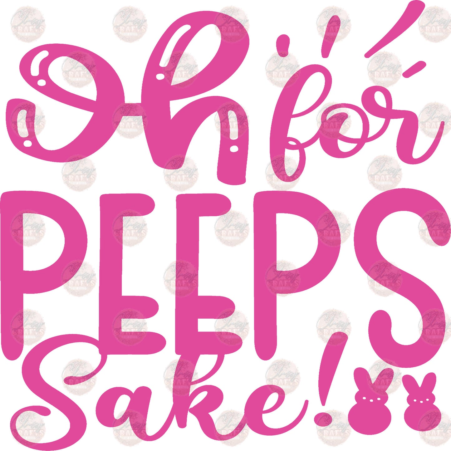 Peeps Sake Pink Transfer