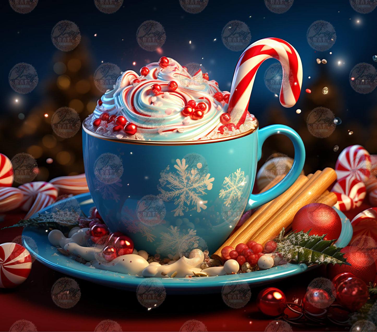 Peppermint Mocha Tumbler Wrap