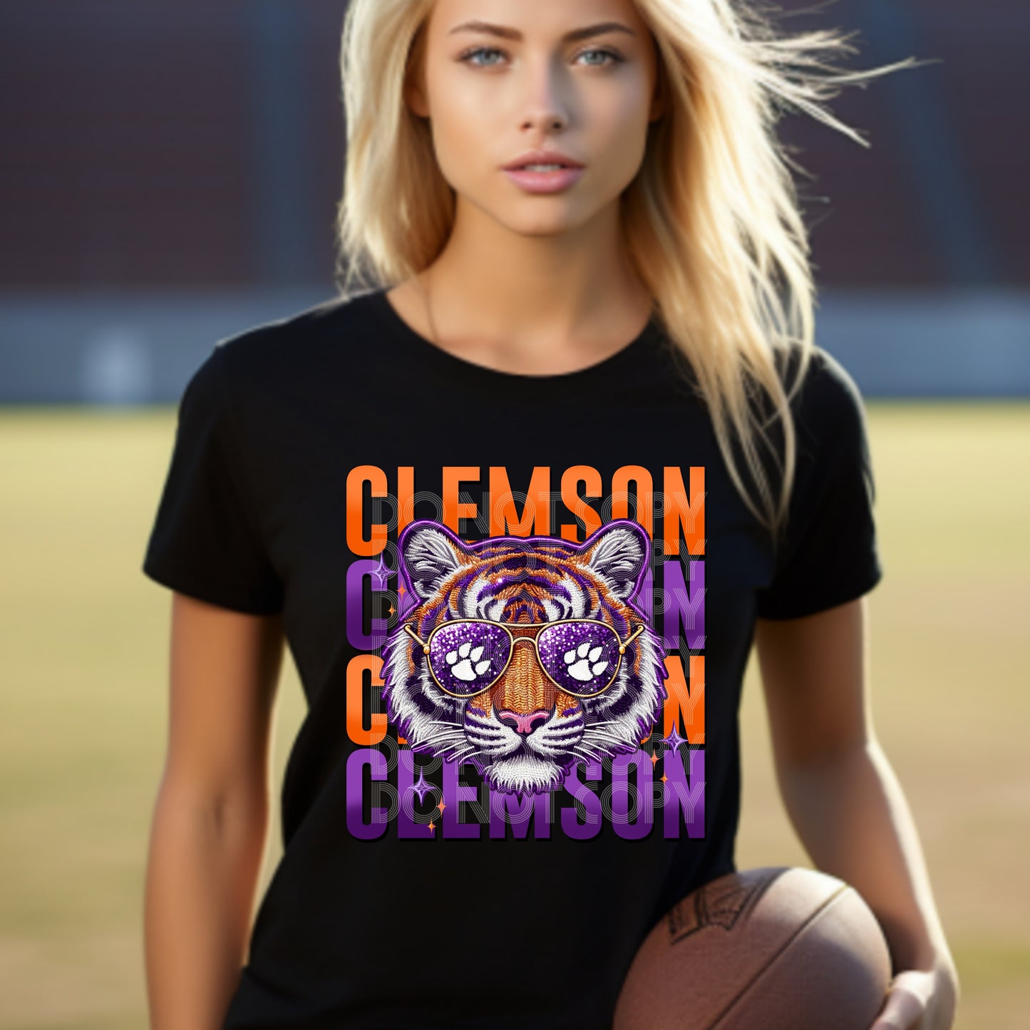 SC Clemson Purple&Orange Transfer