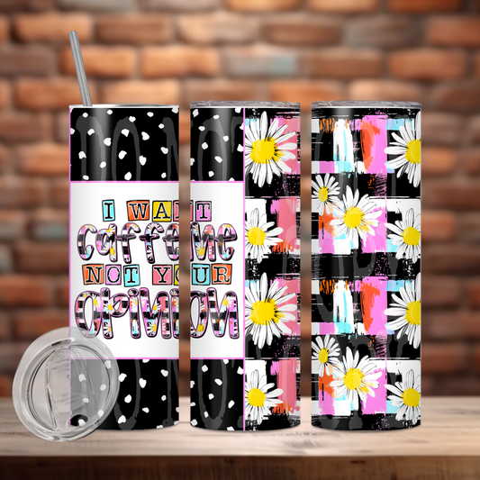 I Want Caffeine Tumbler Wrap Transfer