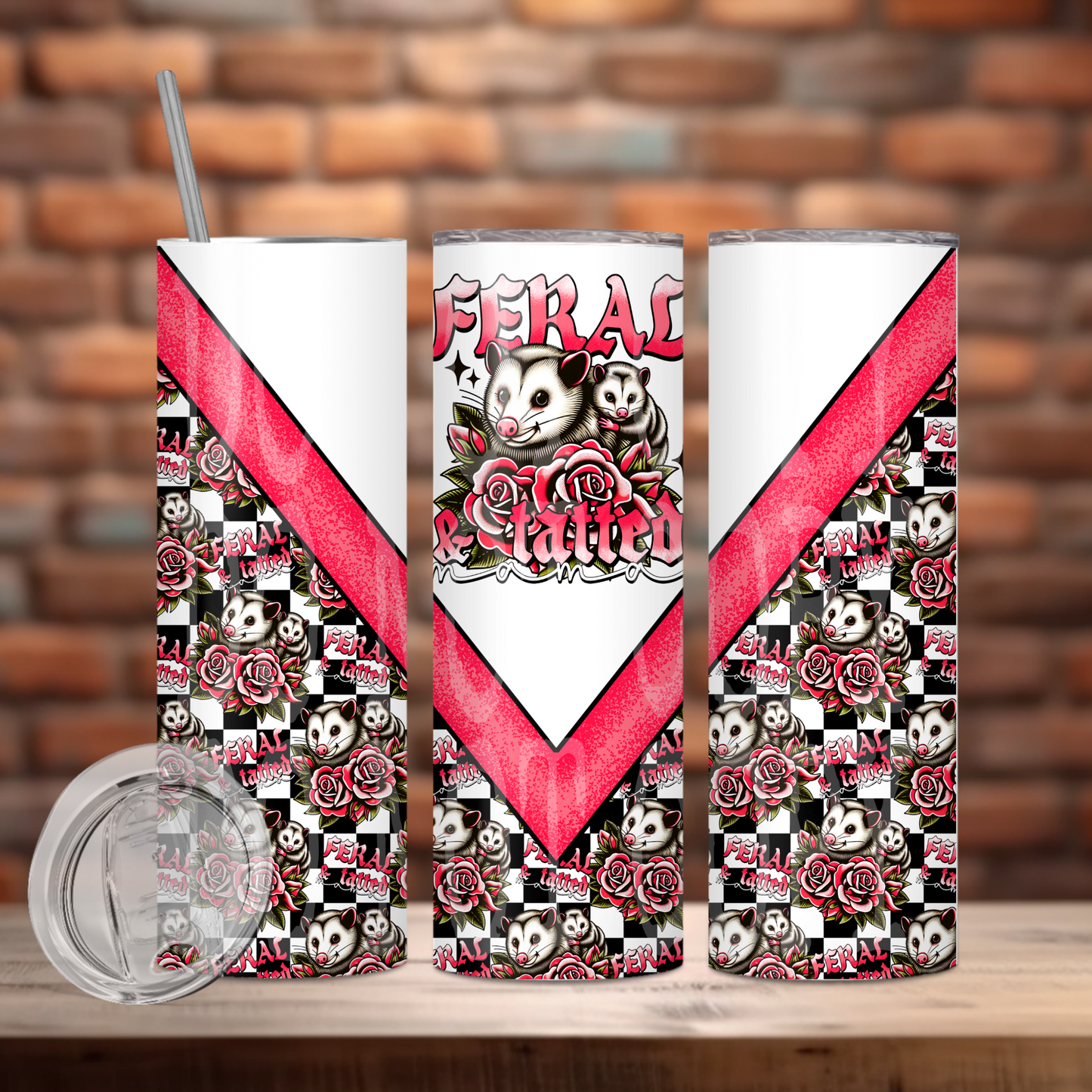 Feral And Tatted Tumbler Wrap Transfer
