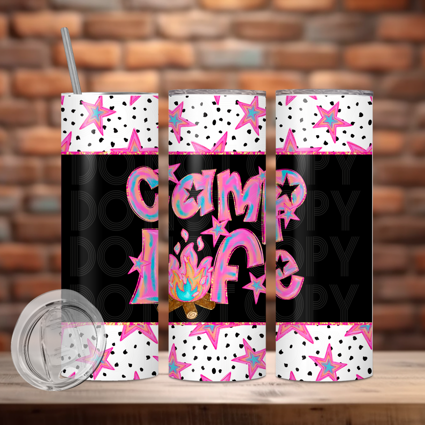 Camp Life Tumbler Wrap Transfer