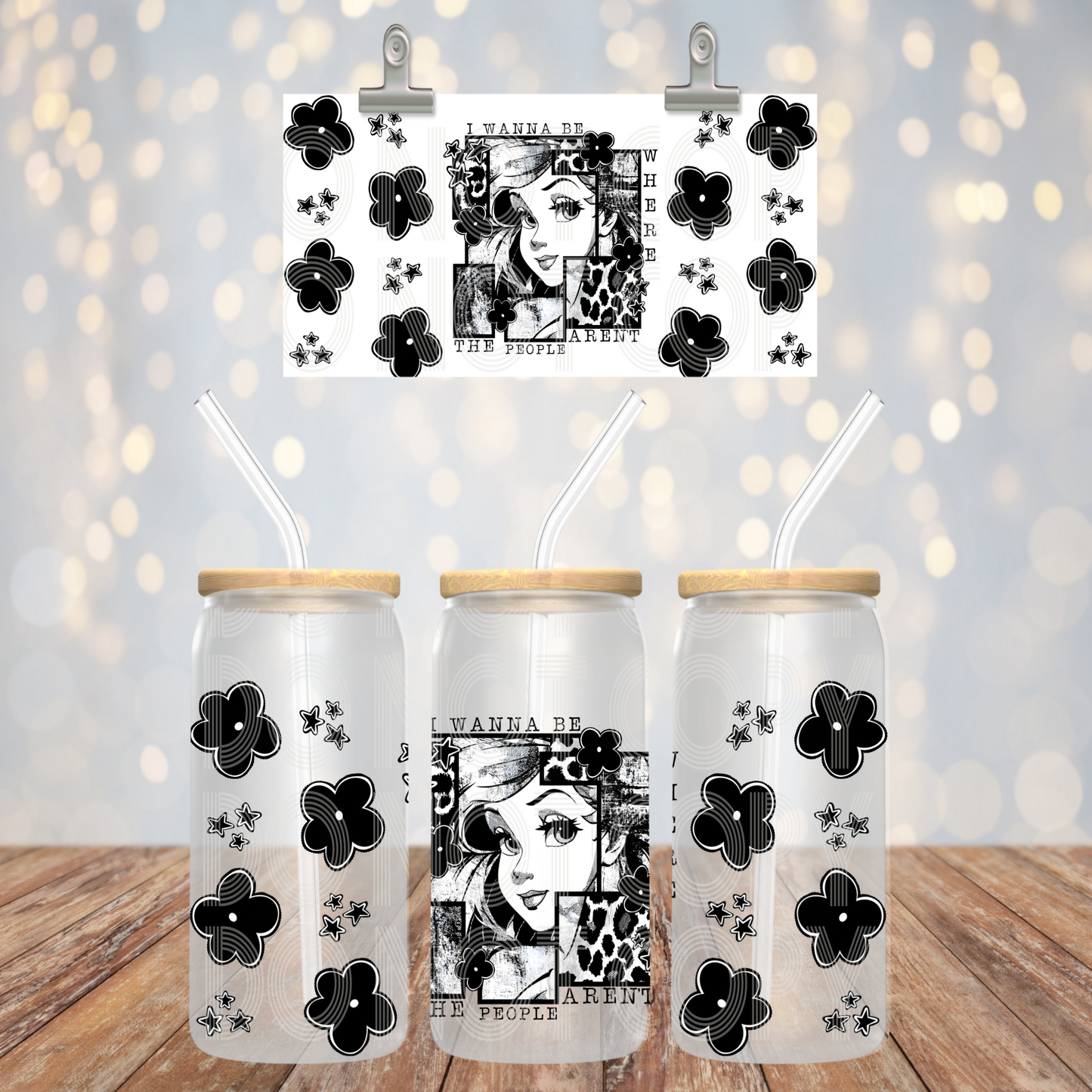 I Wanna Be 16oz Libbey Wrap Transfer