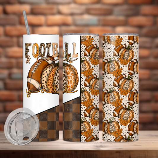 Football And Fall Tumbler Wrap Transfer