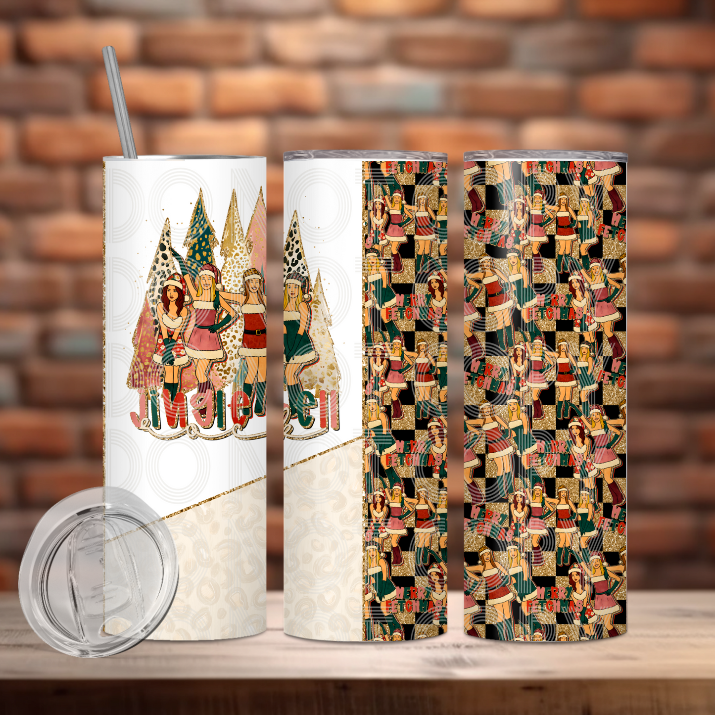 Jingle Bell Girls Tumbler Transfer
