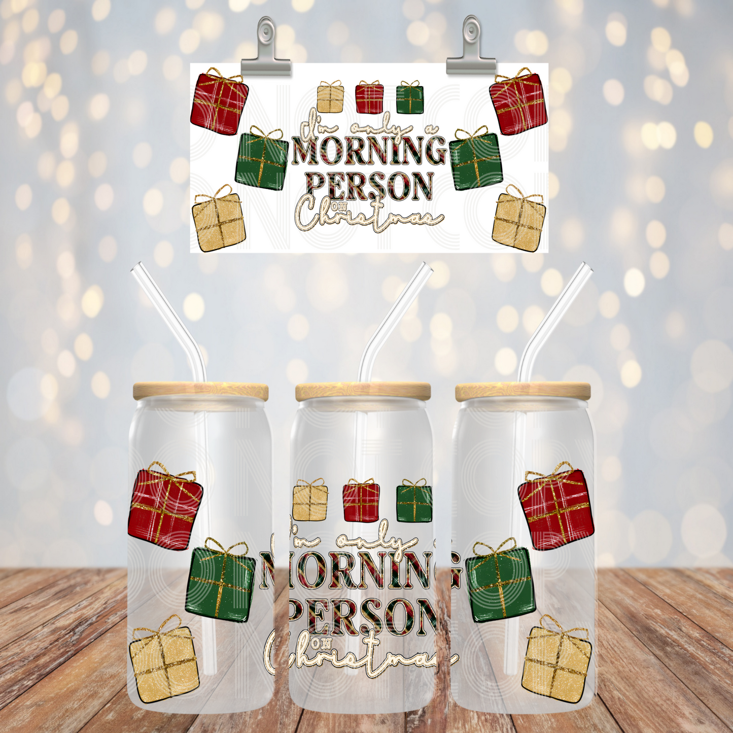 Im Only A Morning Libbey 16 oz Transfer